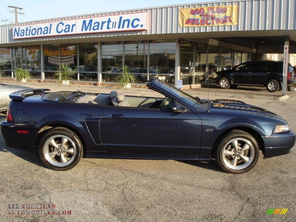 2001 Mustang GT Convertible - True Blue Metallic / Medium Graphite photo #8