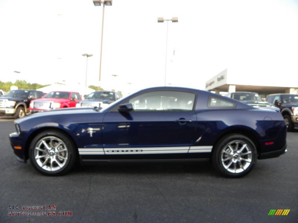 2011 Mustang V6 Premium Coupe - Kona Blue Metallic / Stone photo #5