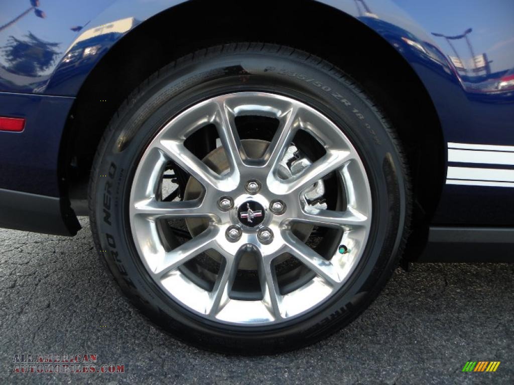 2011 Mustang V6 Premium Coupe - Kona Blue Metallic / Stone photo #11