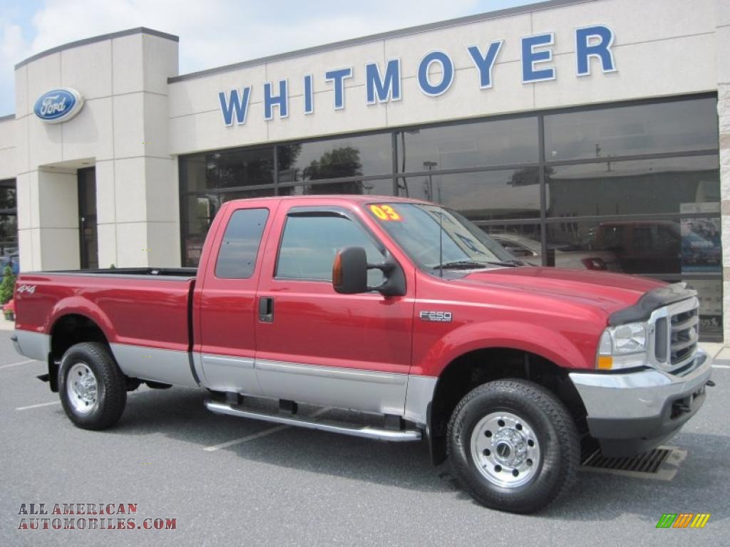 2003 Ford F250 Super Duty Xlt Supercab 4x4 In Toreador Red Metallic 