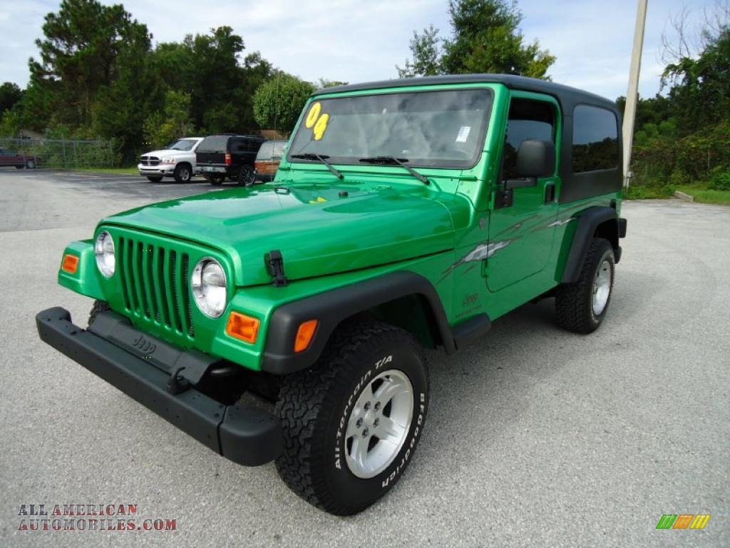 2004 Jeep Wrangler Sport 4x4 in Electric Lime Green Pearl photo 11