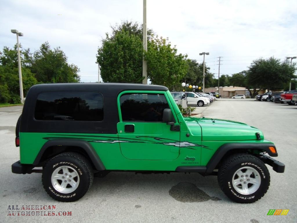 2004 Jeep Wrangler Sport 4x4 in Electric Lime Green Pearl photo 11 760818 All American