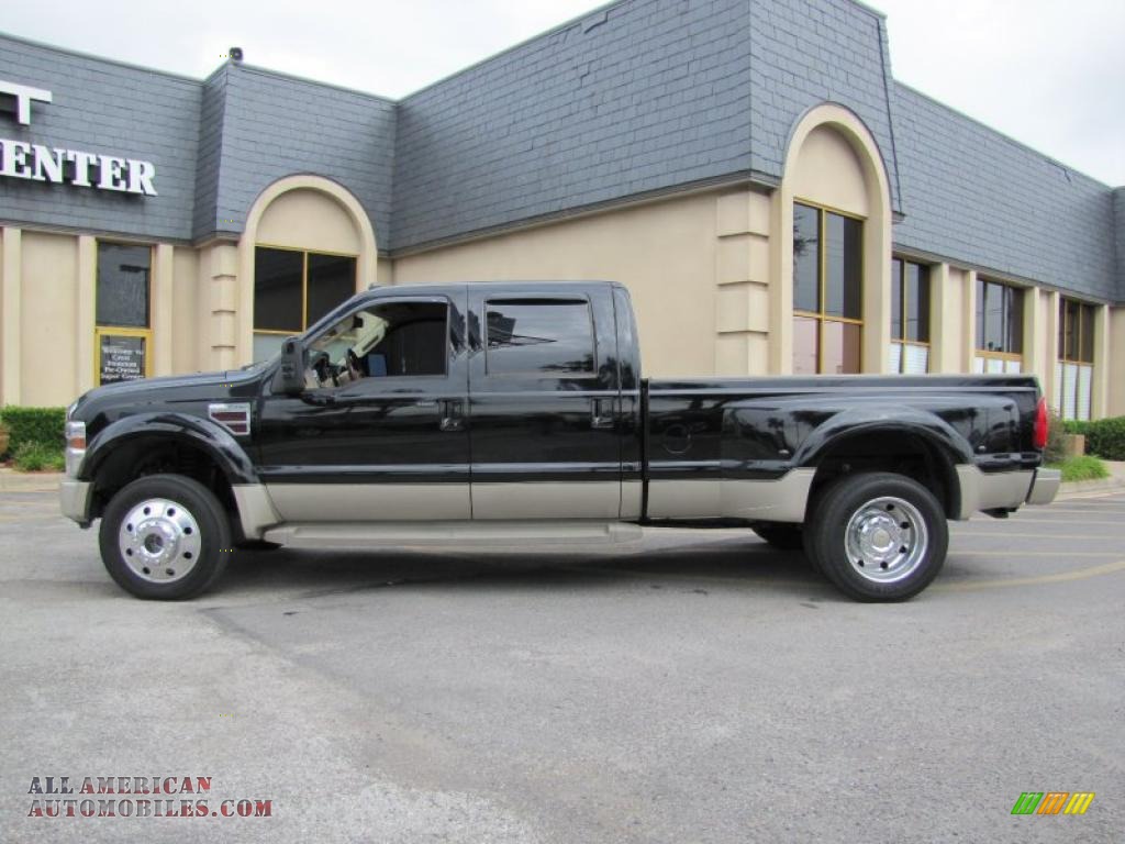 2008 F450 Super Duty King Ranch Crew Cab 4x4 Dually - Black / Chaparral Leather photo #4