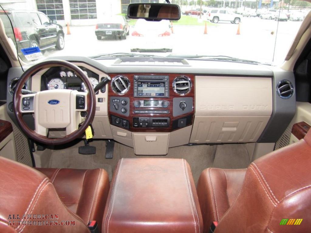 2008 F450 Super Duty King Ranch Crew Cab 4x4 Dually - Black / Chaparral Leather photo #14