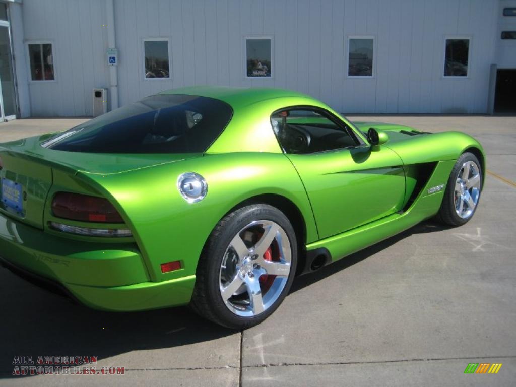 2010 Viper SRT10 Coupe - Viper Snakeskin Green Pearl / Black photo #13