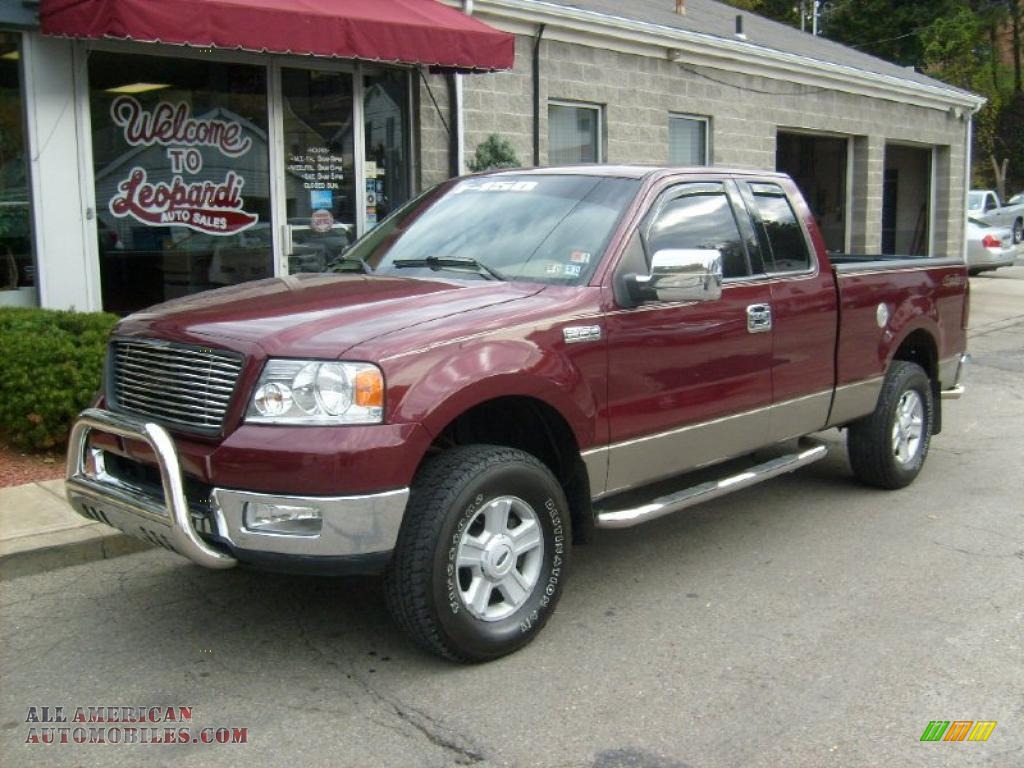 2004 Ford F150 XLT SuperCab 4x4 In Dark Toreador Red Metallic Photo 23 