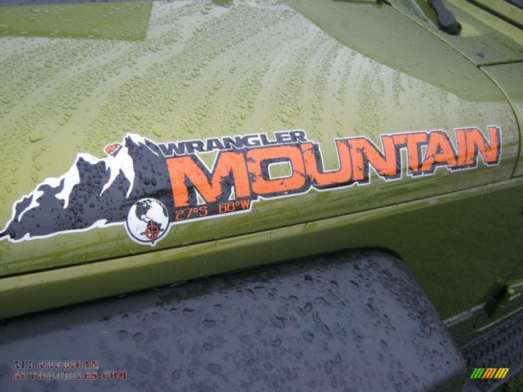 2010 Wrangler Unlimited Mountain Edition 4x4 - Rescue Green Metallic / Dark Slate Gray/Medium Slate Gray photo #23