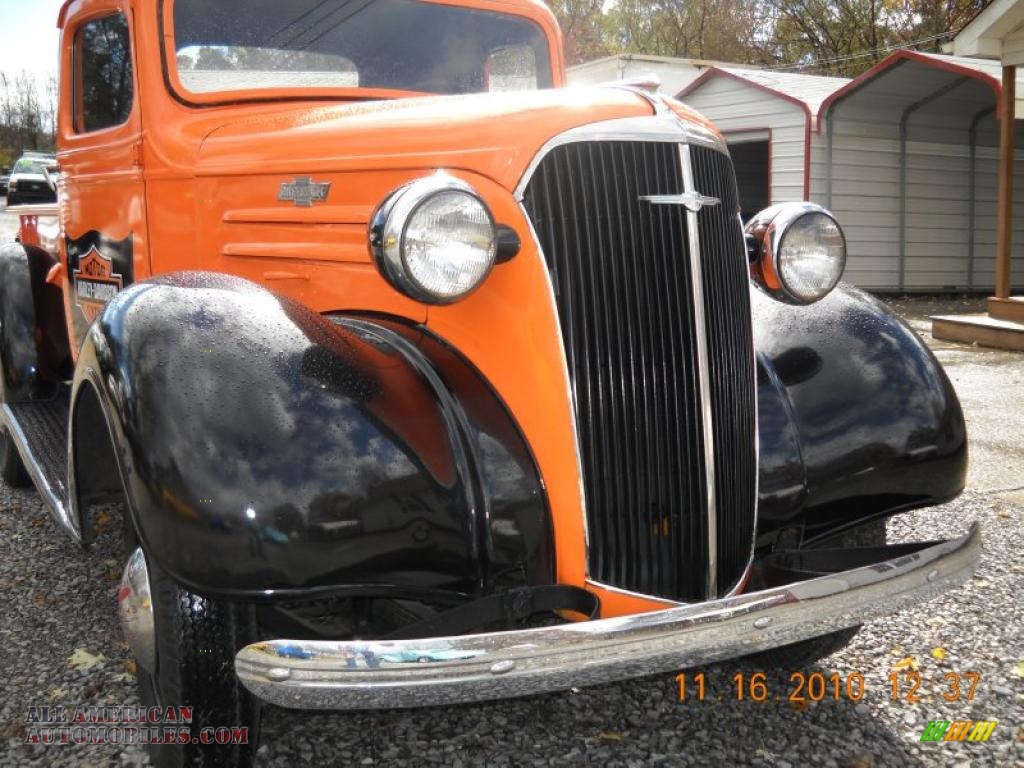 1937 Pickup Harley-Davidson Theme Custom - Orange / Black photo #7