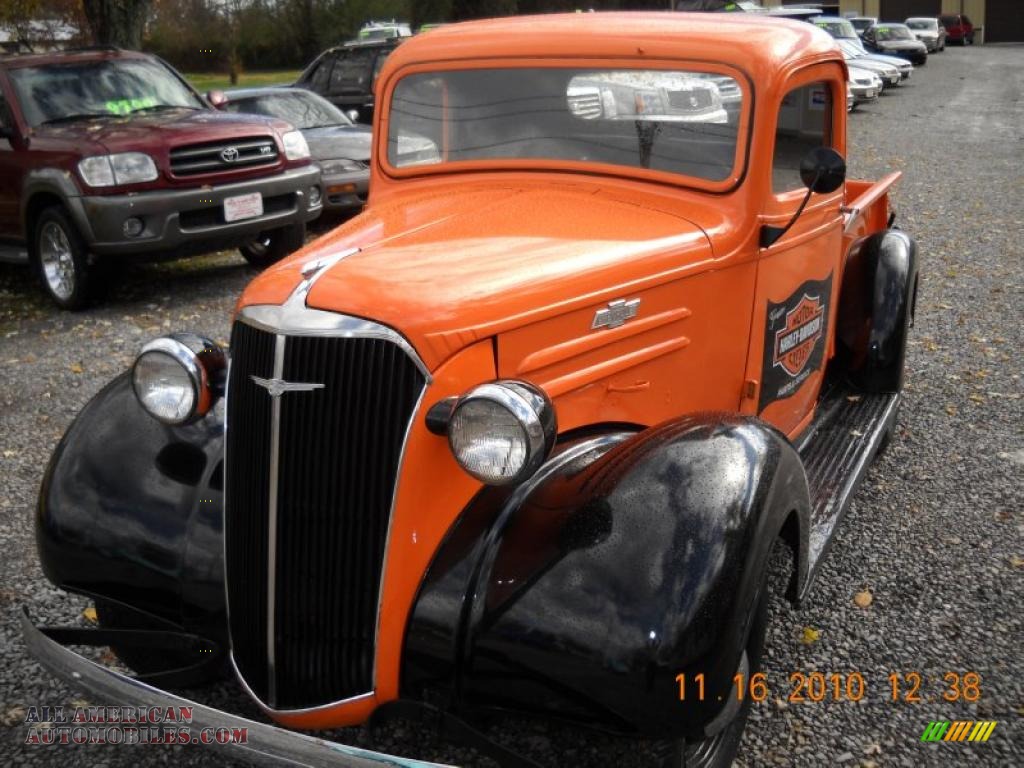 1937 Pickup Harley-Davidson Theme Custom - Orange / Black photo #9