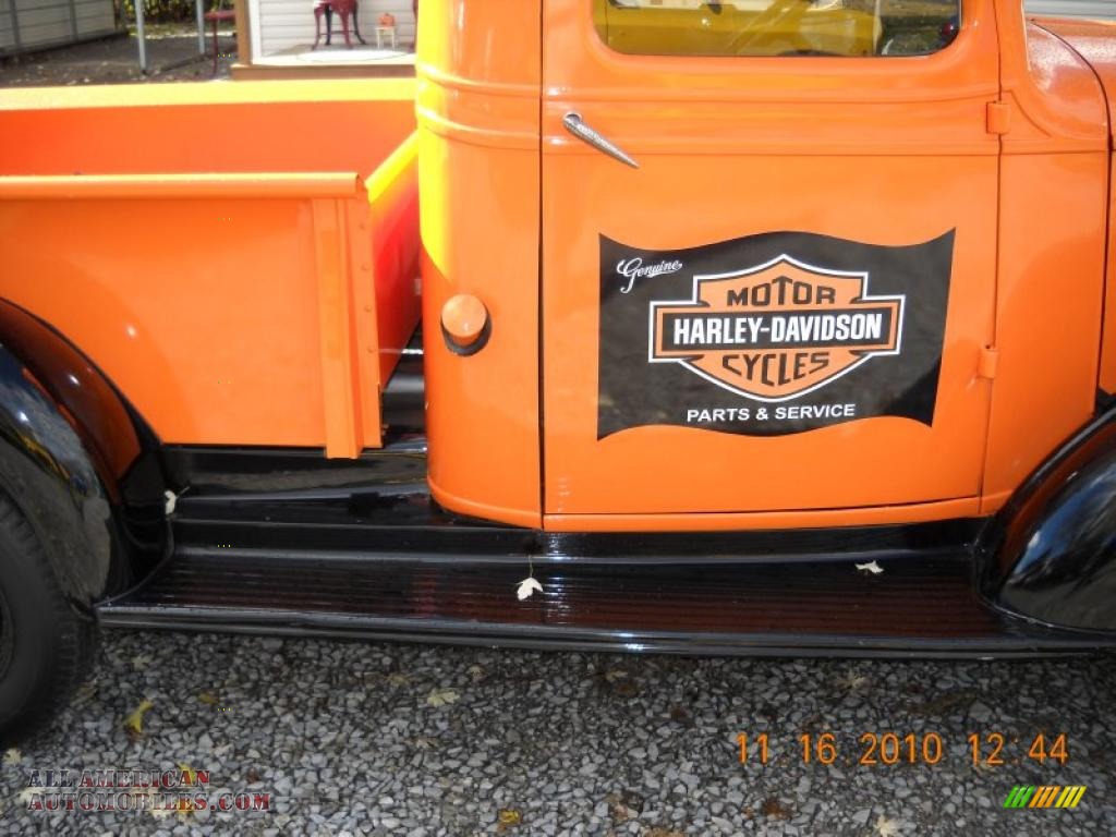 1937 Pickup Harley-Davidson Theme Custom - Orange / Black photo #40