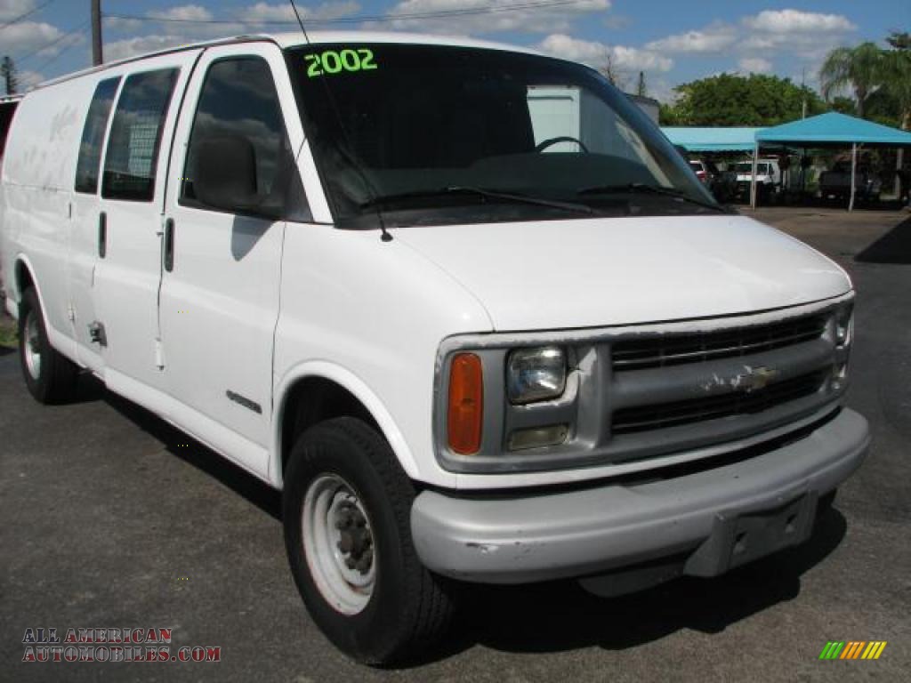 2002 Chevrolet Express 3500 Extended Commercial Van In Summit White Photo 9