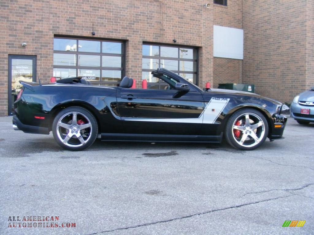 2010 Mustang Roush 427 Supercharged Convertible - Black / Charcoal Black photo #2