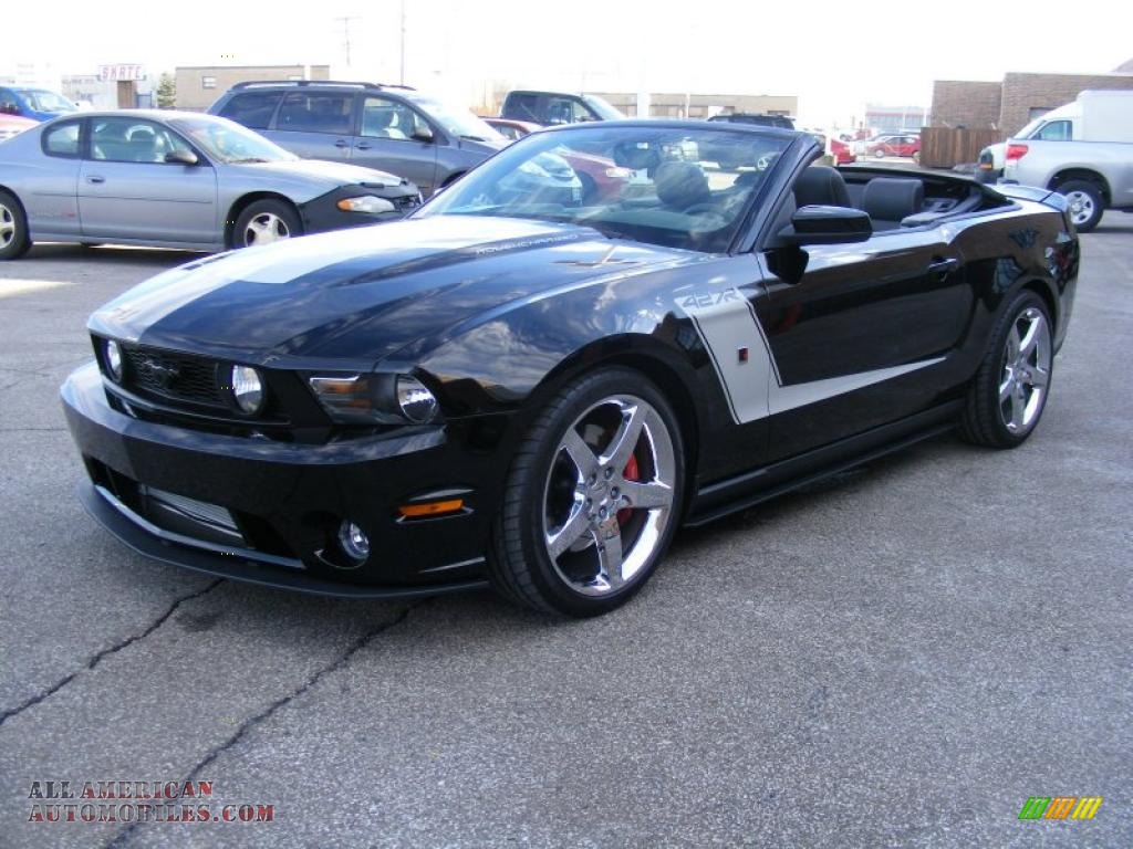 2010 Mustang Roush 427 Supercharged Convertible - Black / Charcoal Black photo #8