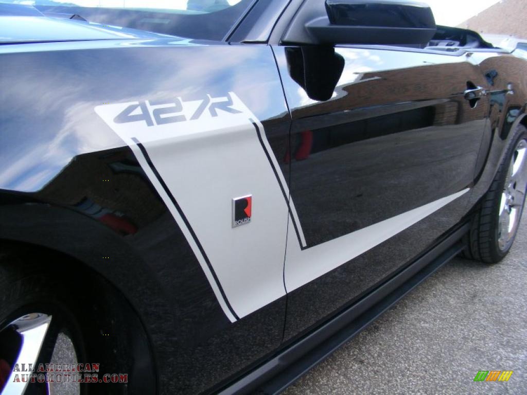 2010 Mustang Roush 427 Supercharged Convertible - Black / Charcoal Black photo #9