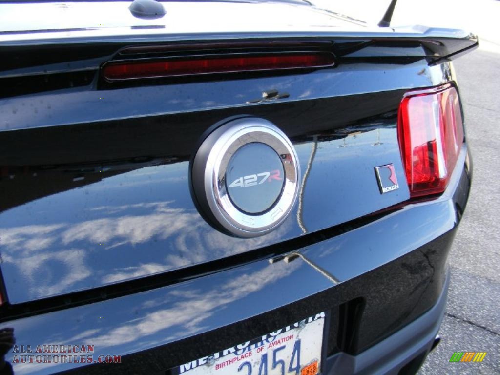 2010 Mustang Roush 427 Supercharged Convertible - Black / Charcoal Black photo #33