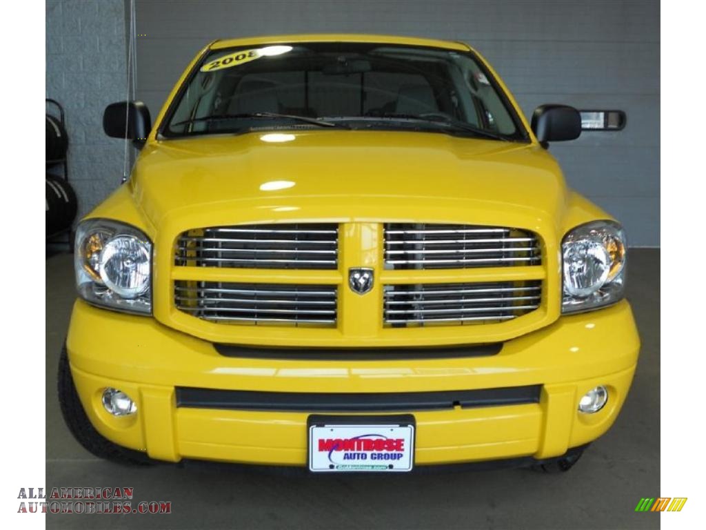 2008 Ram 1500 Sport Quad Cab 4x4 - Detonator Yellow / Medium Slate Gray photo #6