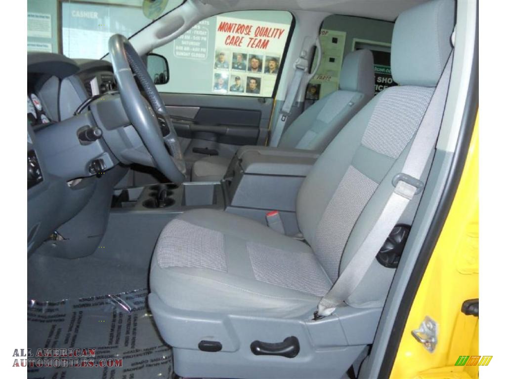 2008 Ram 1500 Sport Quad Cab 4x4 - Detonator Yellow / Medium Slate Gray photo #10