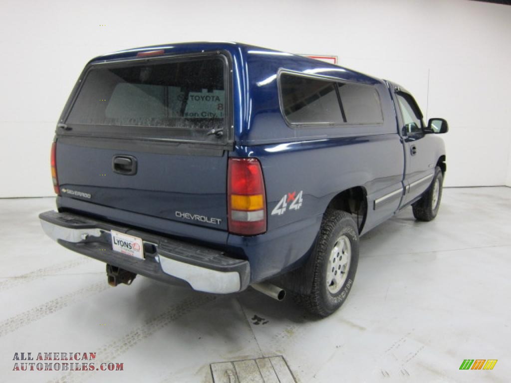 1999 Silverado 1500 LS Regular Cab 4x4 - Indigo Blue Metallic / Graphite photo #14