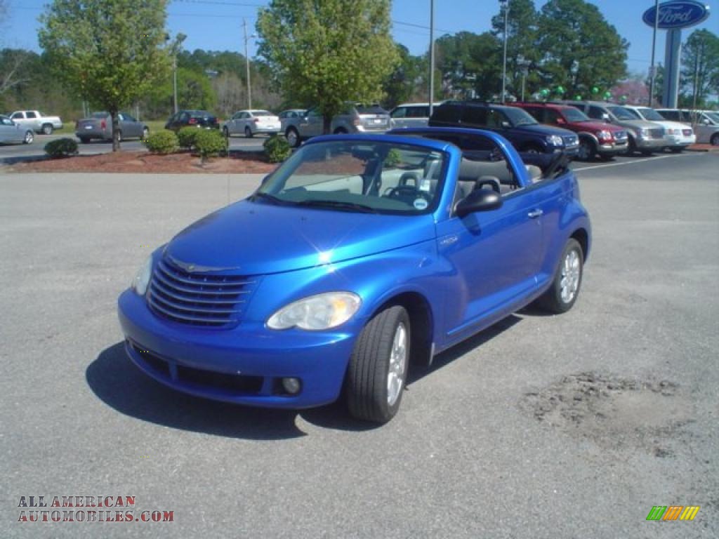 Electric Blue Pearl / Pastel Slate Gray Chrysler PT Cruiser Touring Convertible