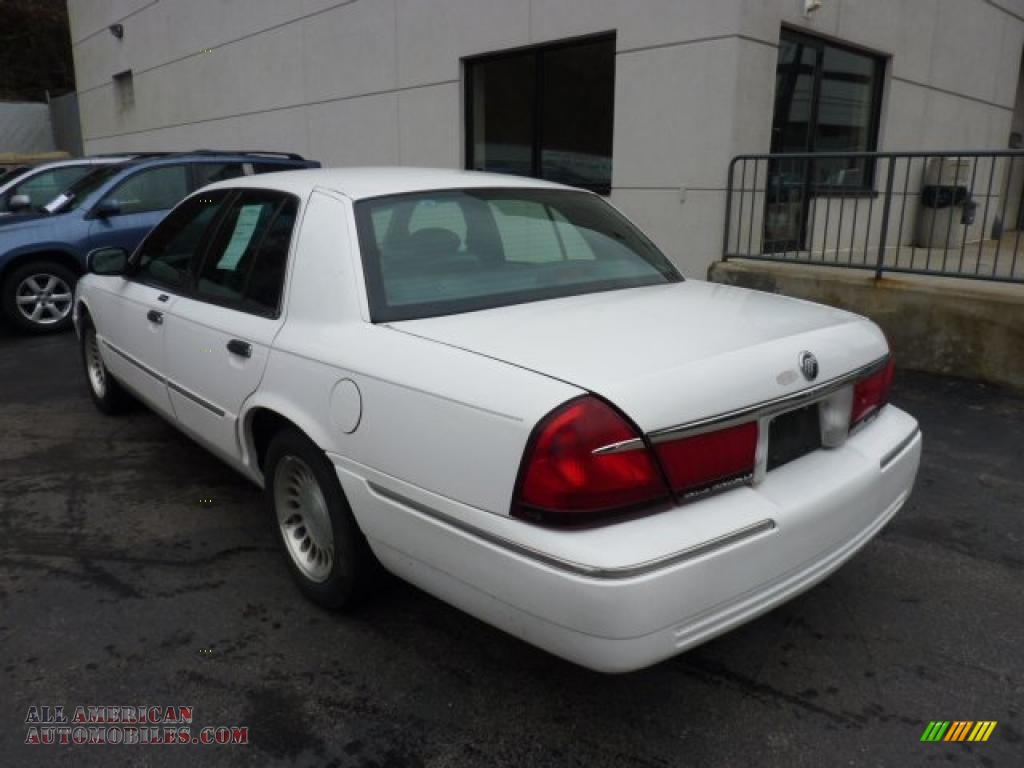2001 Grand Marquis LS - Vibrant White Clearcoat / Deep Slate Blue photo #2