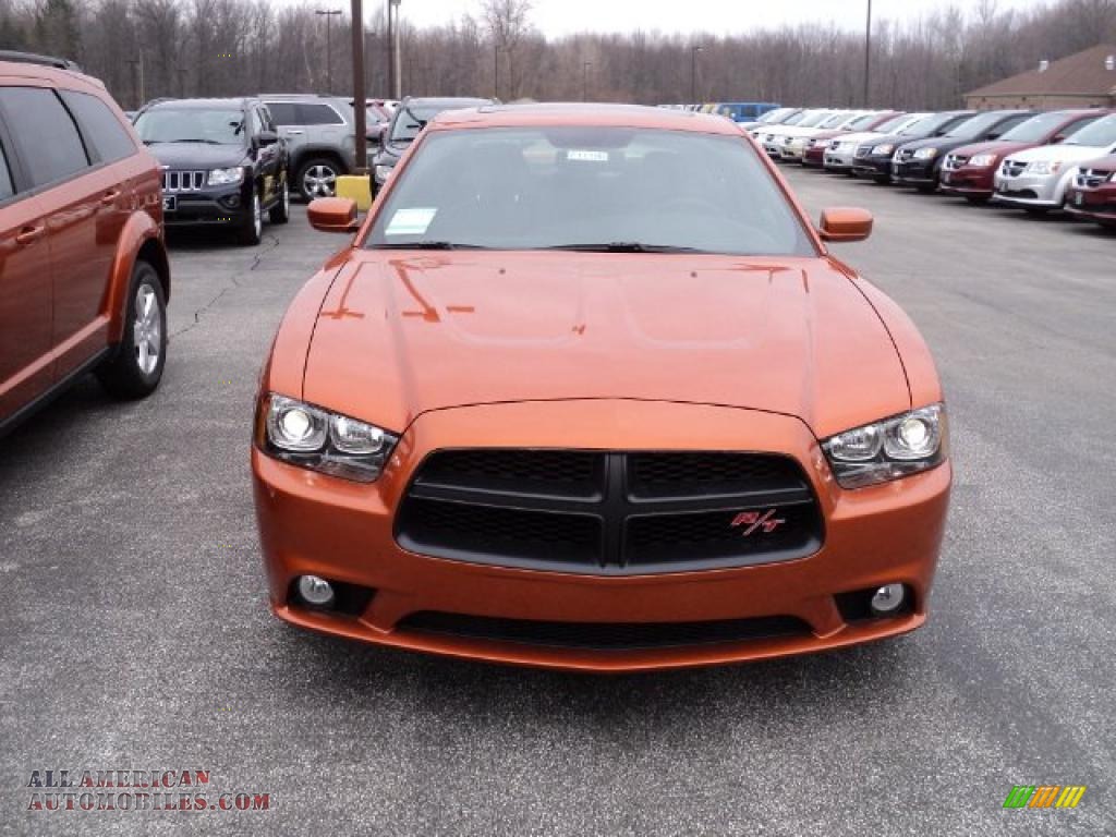 2011 Charger R/T Road & Track - Toxic Orange Pearl / Black photo #2