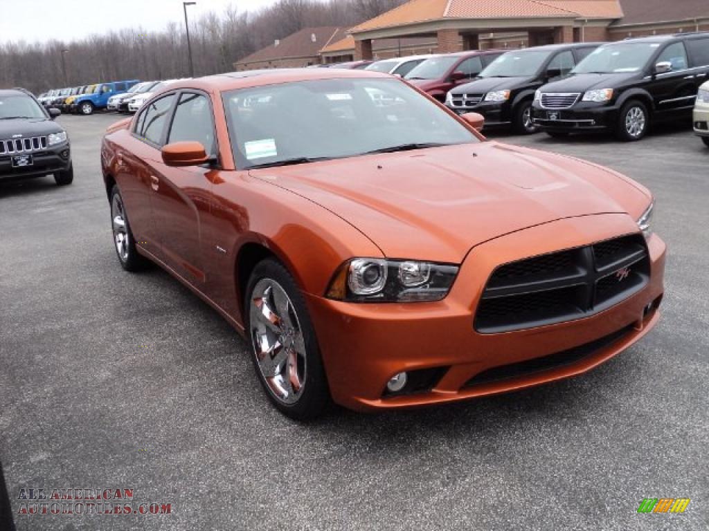2011 Charger R/T Road & Track - Toxic Orange Pearl / Black photo #3