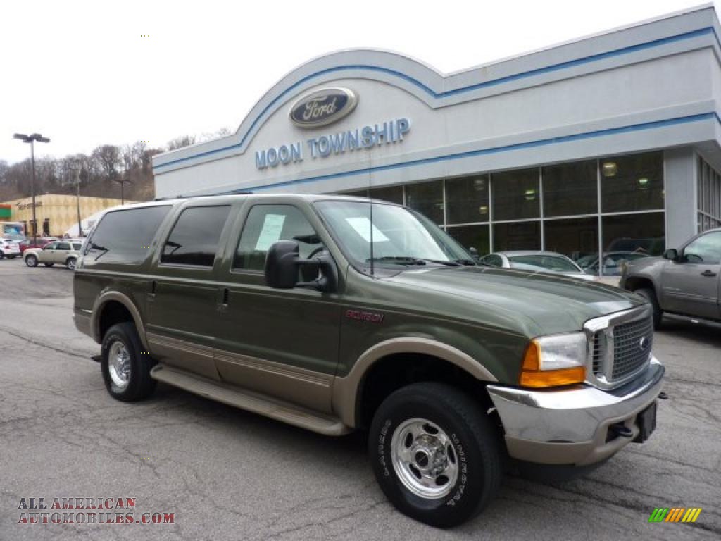 2001 Ford Excursion Limited 4x4 in Estate Green Metallic C18536 All