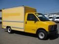 GMC Savana Cutaway 3500 Commercial Moving Truck Yellow photo #1