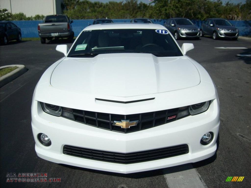 2011 Camaro SS/RS Coupe - Summit White / Beige photo #2