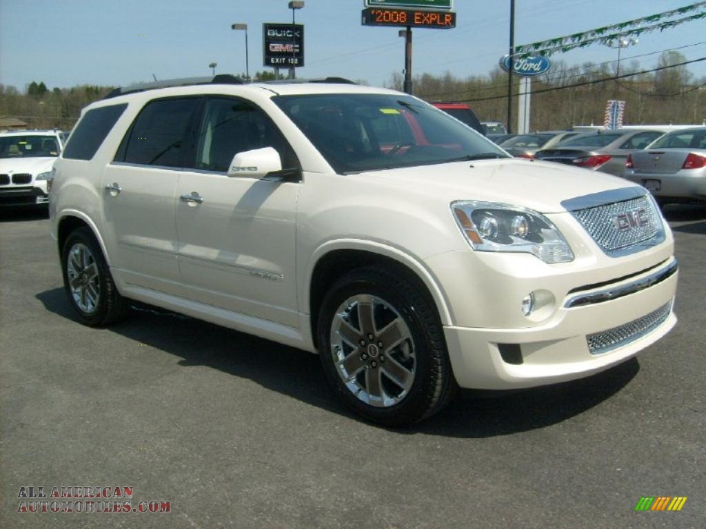 2011 GMC Acadia Denali AWD in White Diamond Tintcoat 342109 All