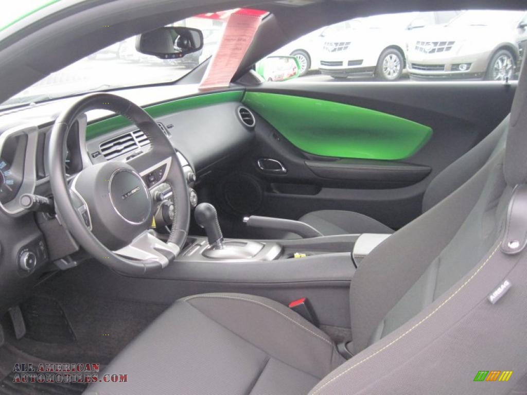 2010 Camaro LT Coupe - Synergy Green Metallic / Black photo #10
