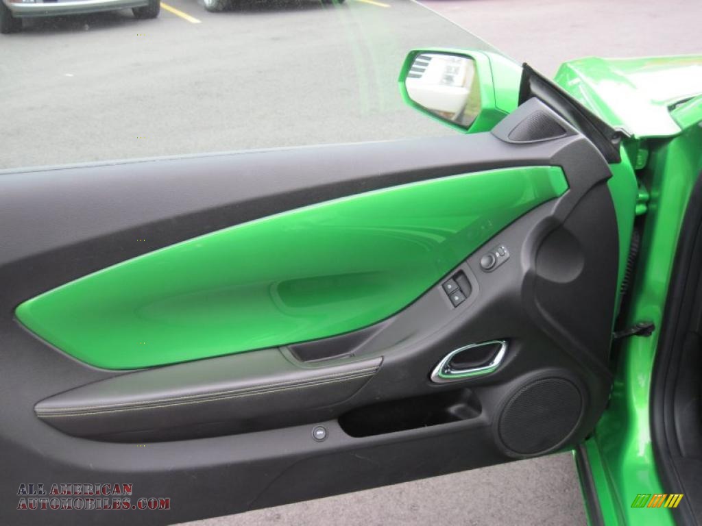 2010 Camaro LT Coupe - Synergy Green Metallic / Black photo #13