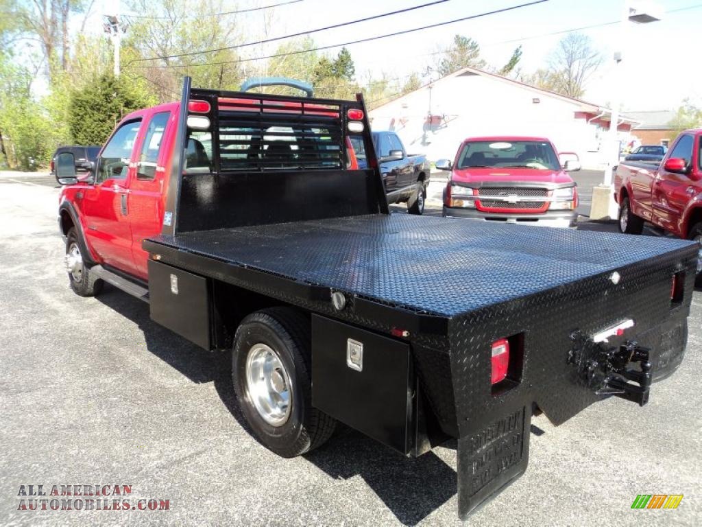 2000 Ford F350 Super Duty Lariat Crew Cab 4x4 Dually Flat Bed in Red
