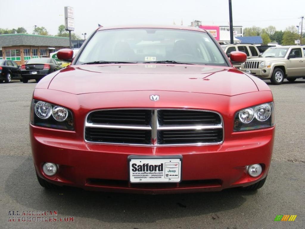 2010 Charger SXT - Inferno Red Crystal Pearl / Dark Slate Gray photo #2