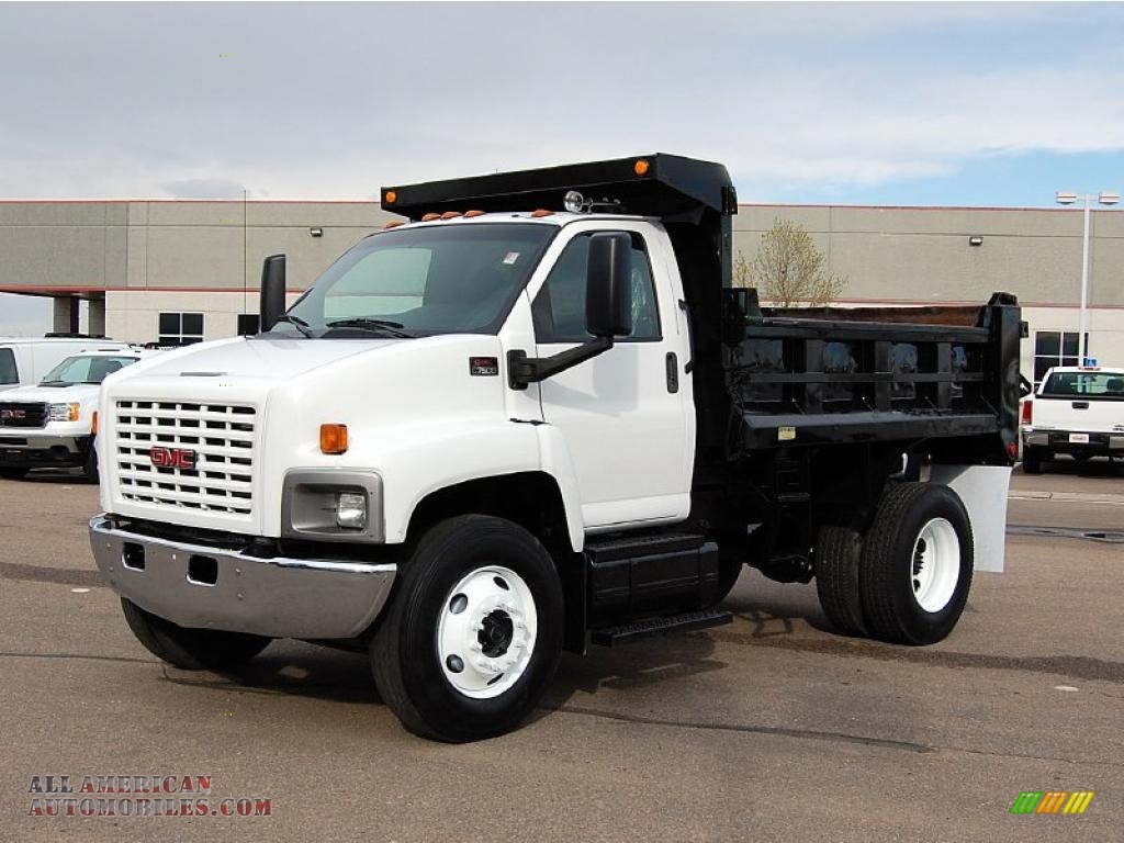 Summit White / Pewter GMC C Series Topkick C7500 Regular Cab Dump Truck
