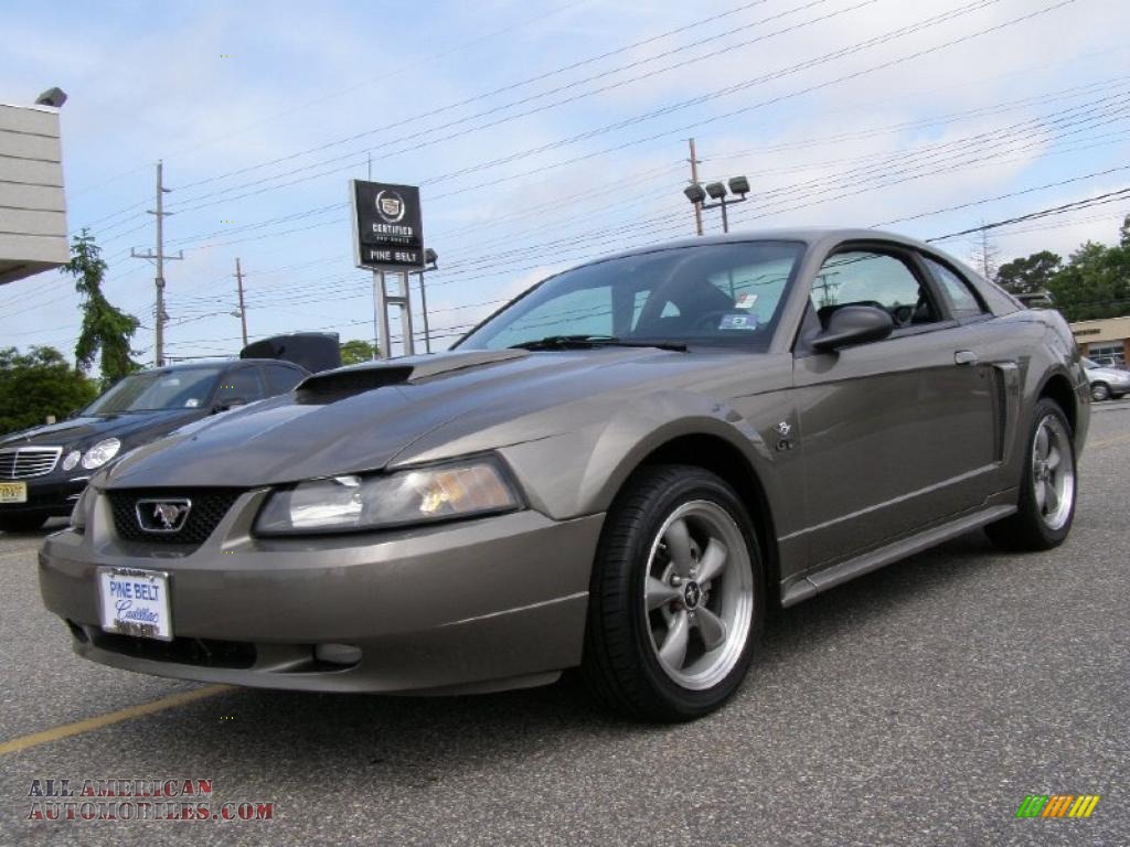 2001 Mustang GT Coupe - Mineral Grey Metallic / Dark Charcoal photo #1