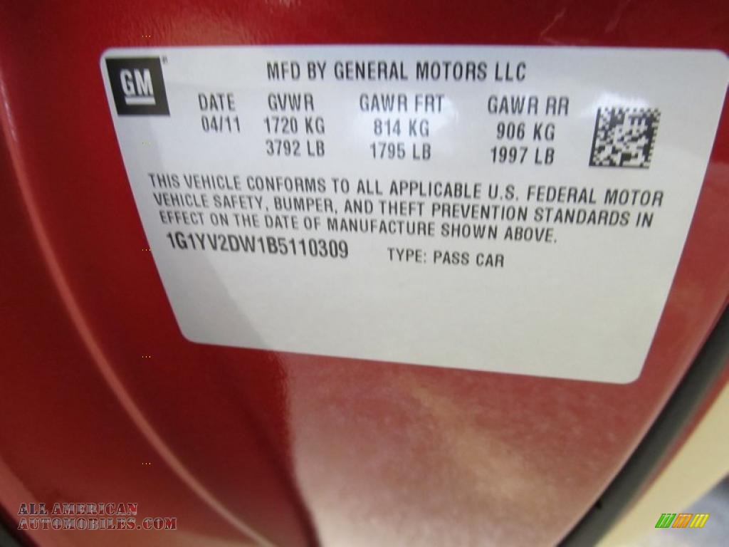 2011 Corvette Grand Sport Coupe - Crystal Red Tintcoat Metallic / Cashmere photo #15