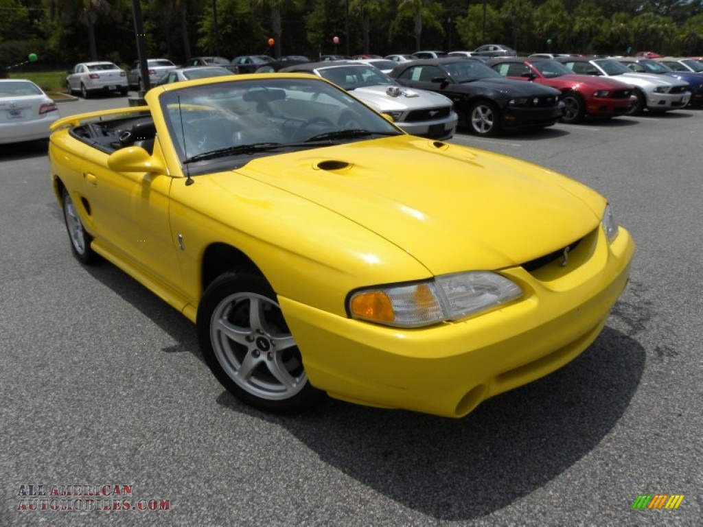 Canary Yellow / Black Ford Mustang SVT Cobra Convertible