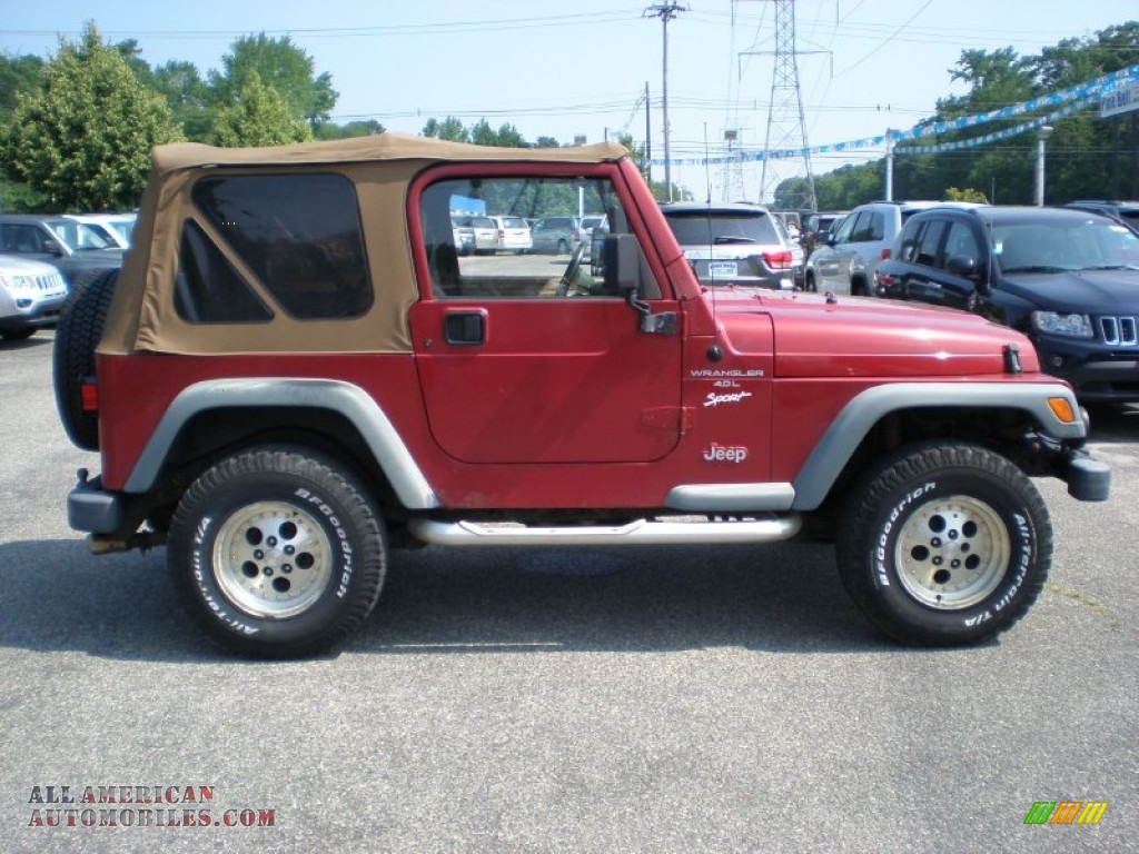 1998 Jeep Wrangler Sport 4x4 in Chili Pepper Red Pearl photo 4