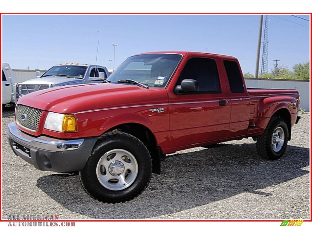 2001 Ford Ranger Xlt Supercab 4x4 In Bright Red Photo 6 A15509 All