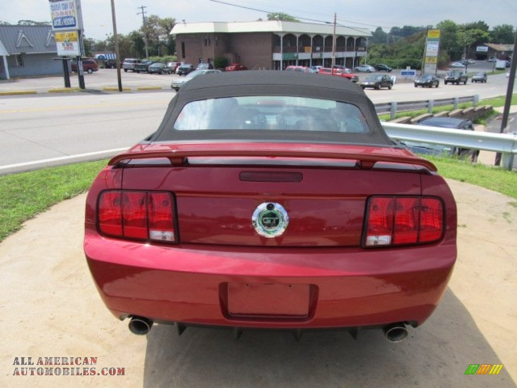 2008 Mustang GT/CS California Special Convertible - Dark Candy Apple Red / Charcoal Black/Dove photo #5