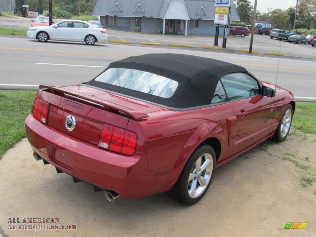 2008 Mustang GT/CS California Special Convertible - Dark Candy Apple Red / Charcoal Black/Dove photo #6