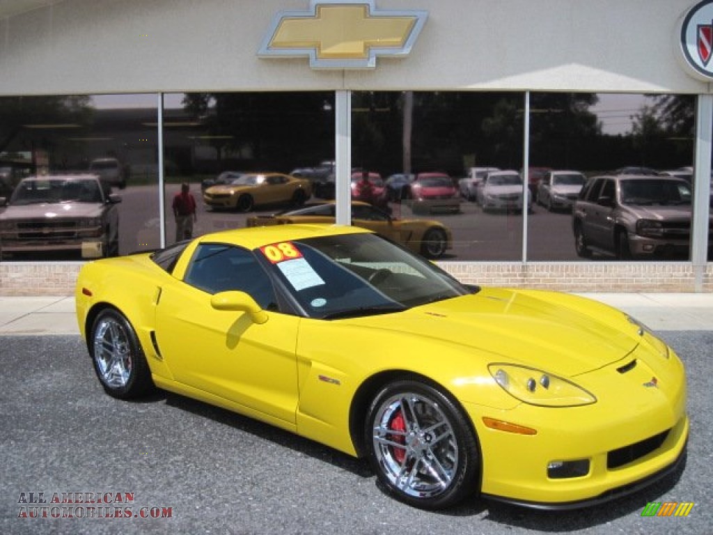 2008 Corvette Z06 - Velocity Yellow / Ebony photo #1