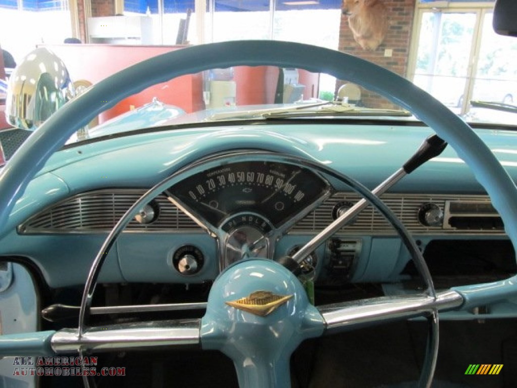 1956 Chevrolet Bel Air 4 Door Hardtop in Nassau Blue/India Ivory photo
