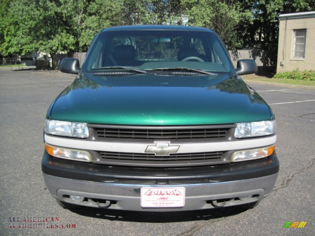 2000 Silverado 1500 LS Regular Cab 4x4 - Meadow Green Metallic / Graphite photo #12