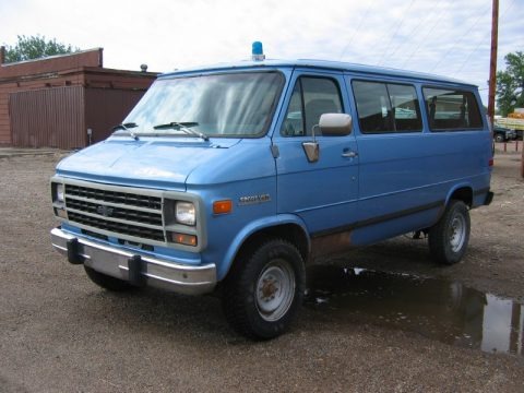 Light Stellar Blue Metallic 1995 Chevrolet Chevy Van G30 Sport Van Light Stellar Blue Metallic 1995 Chevrolet Chevy Van G30 Sport Van