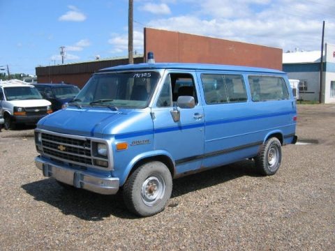 Light Stellar Blue Metallic 1995 Chevrolet Chevy Van G30 Sport Van Light Stellar Blue Metallic 1995 Chevrolet Chevy Van G30 Sport Van