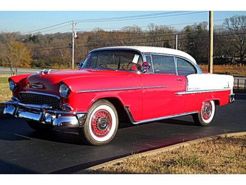 Red/White 1955 Chevrolet Bel Air 2 Door Hard Top Red/White 1955 Chevrolet Bel Air 2 Door Hard Top