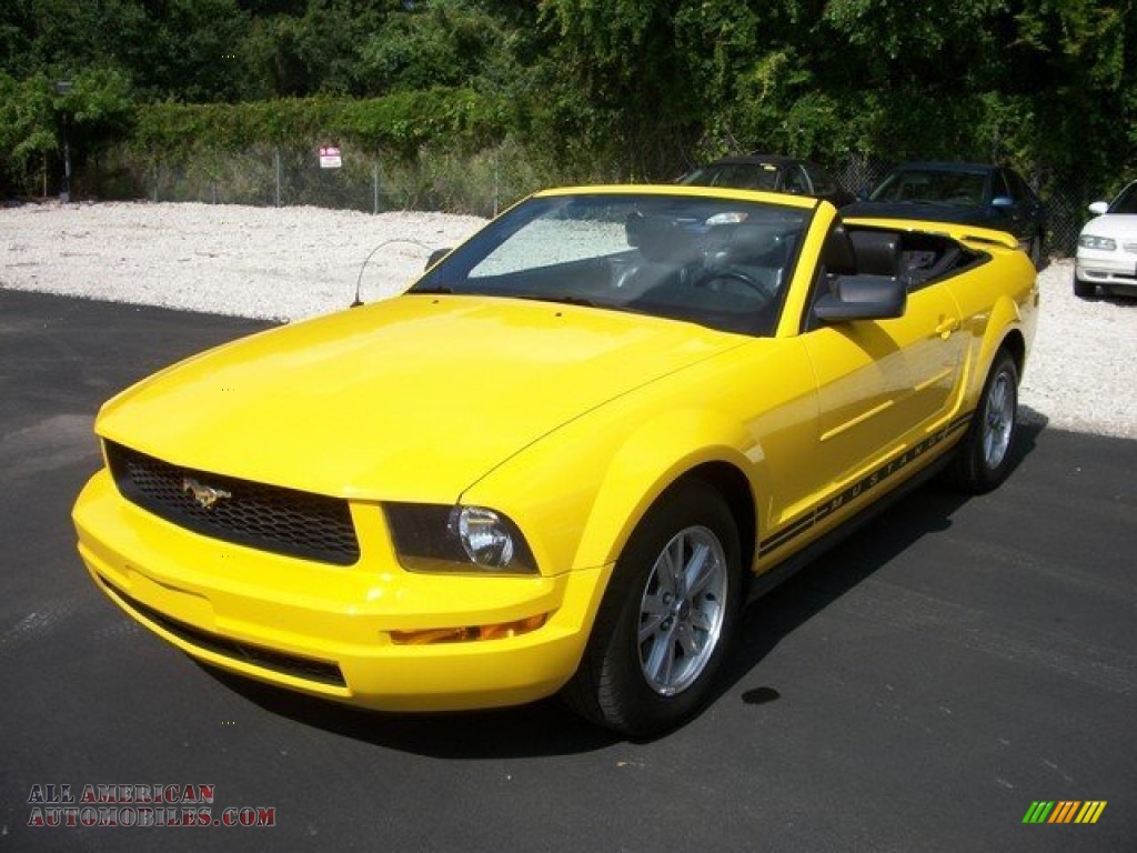 Screaming Yellow / Dark Charcoal Ford Mustang V6 Premium Convertible