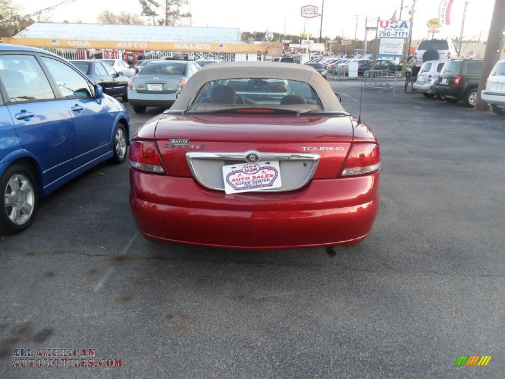 2004 Sebring Convertible - Inferno Red Pearl / Taupe photo #3